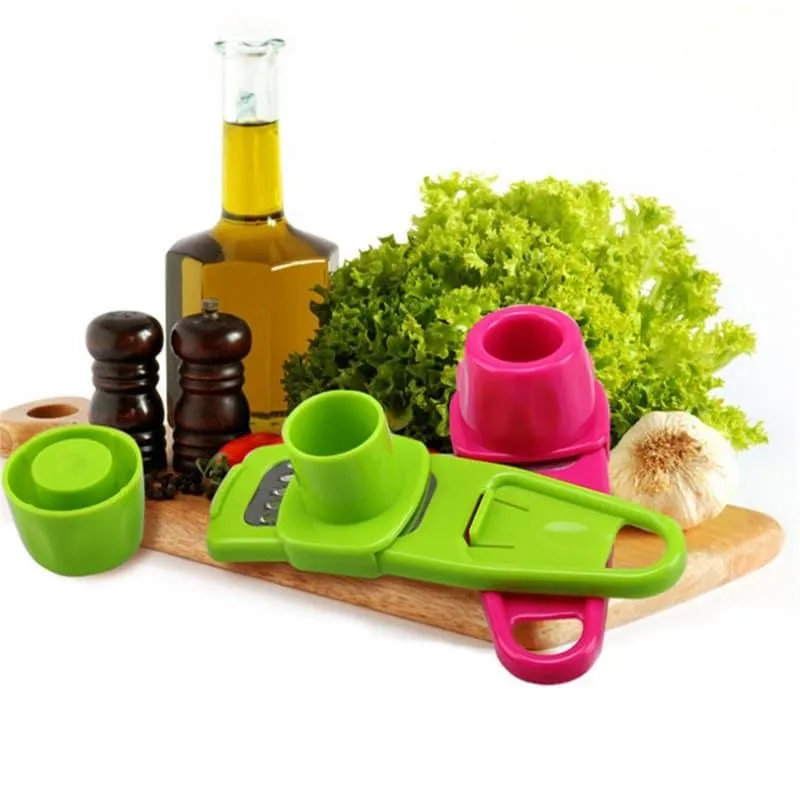 Practical Plastic and Stainless Steel Garlic Cutter