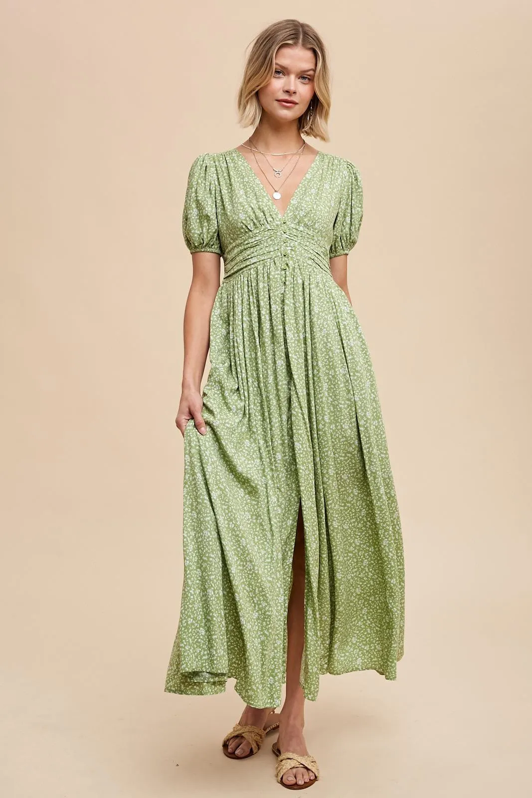 Samara Floral Button Down Maxi Dress