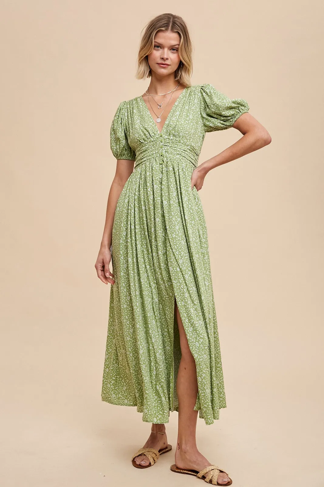 Samara Floral Button Down Maxi Dress