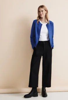 STREET ONE<BR>
Velour Jacket<BR>
Blue<BR>