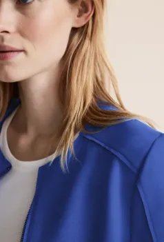 STREET ONE<BR>
Velour Jacket<BR>
Blue<BR>