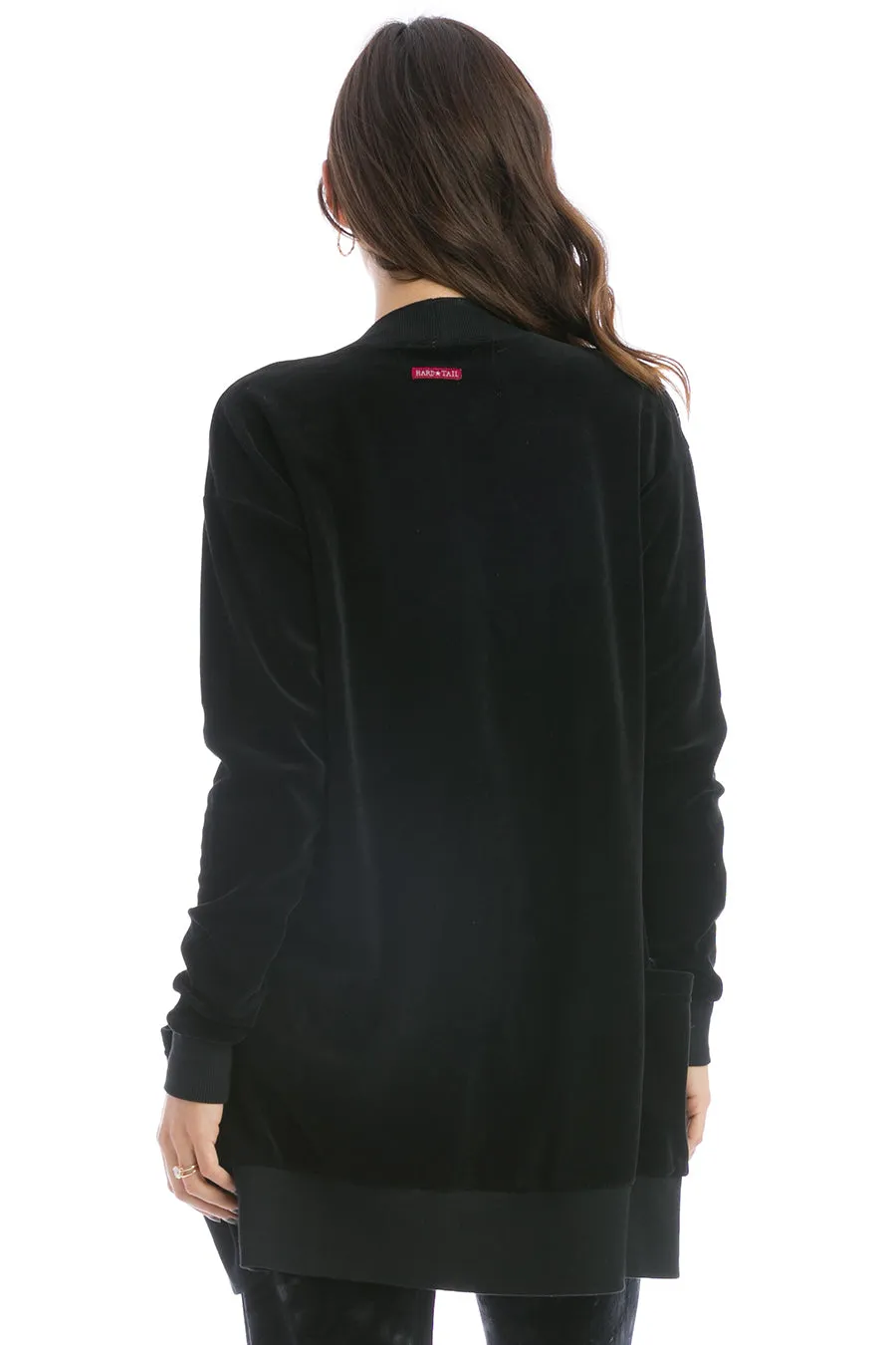 Velour Oversized Cardigan