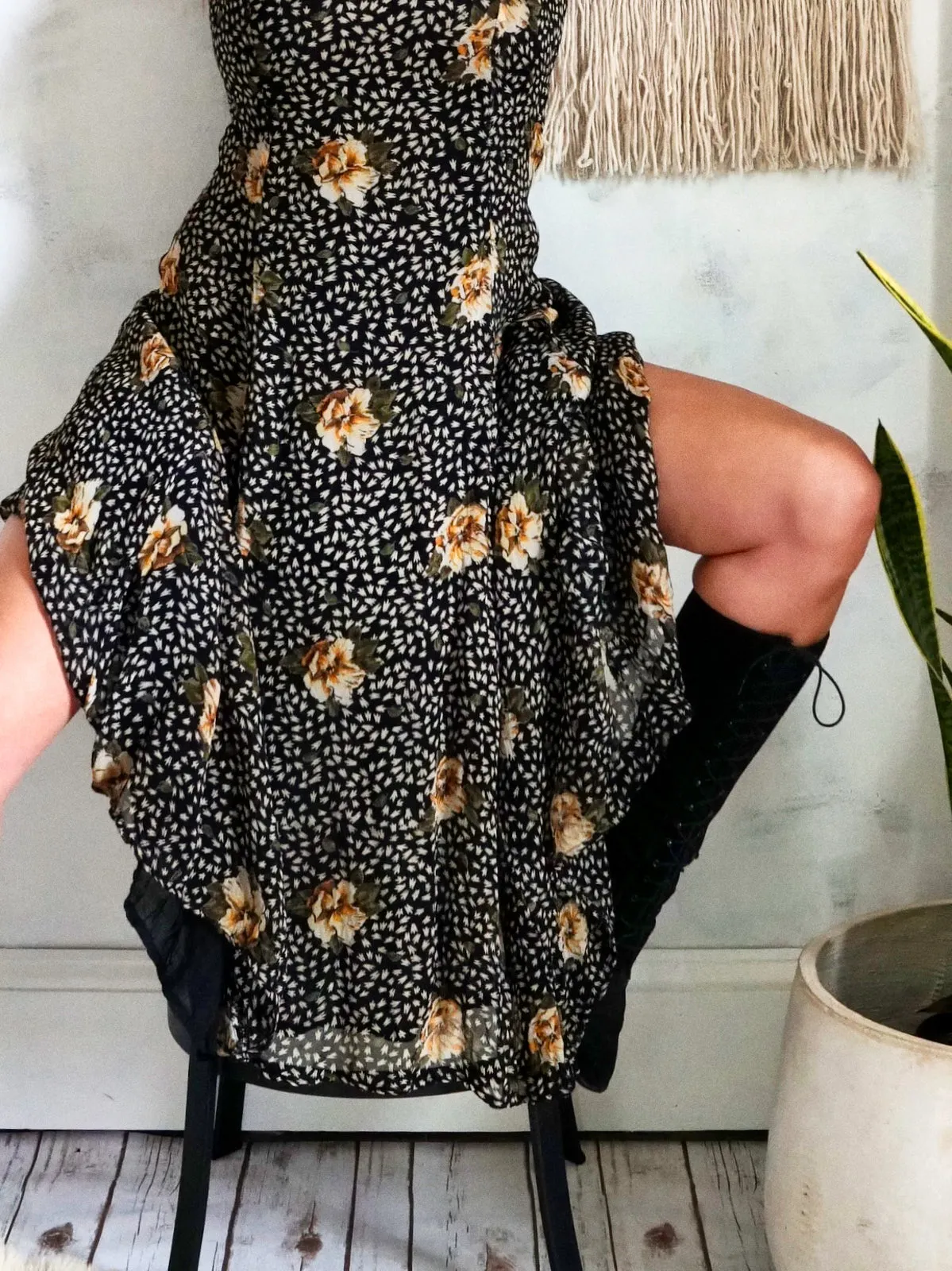 Vintage Floral Maxi Dress
