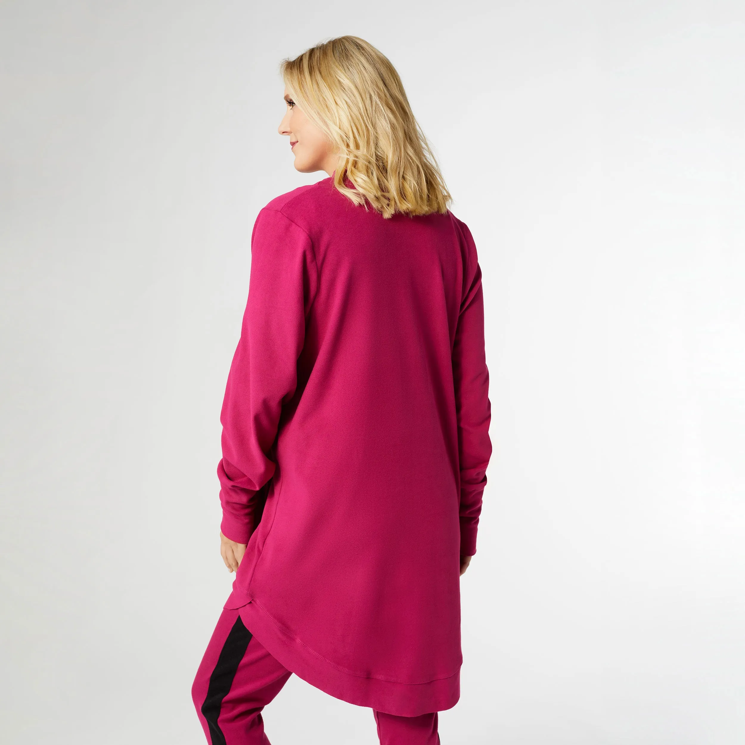 Weekend Brushed All Day Pocket Cardigan - Pink - Final Sale