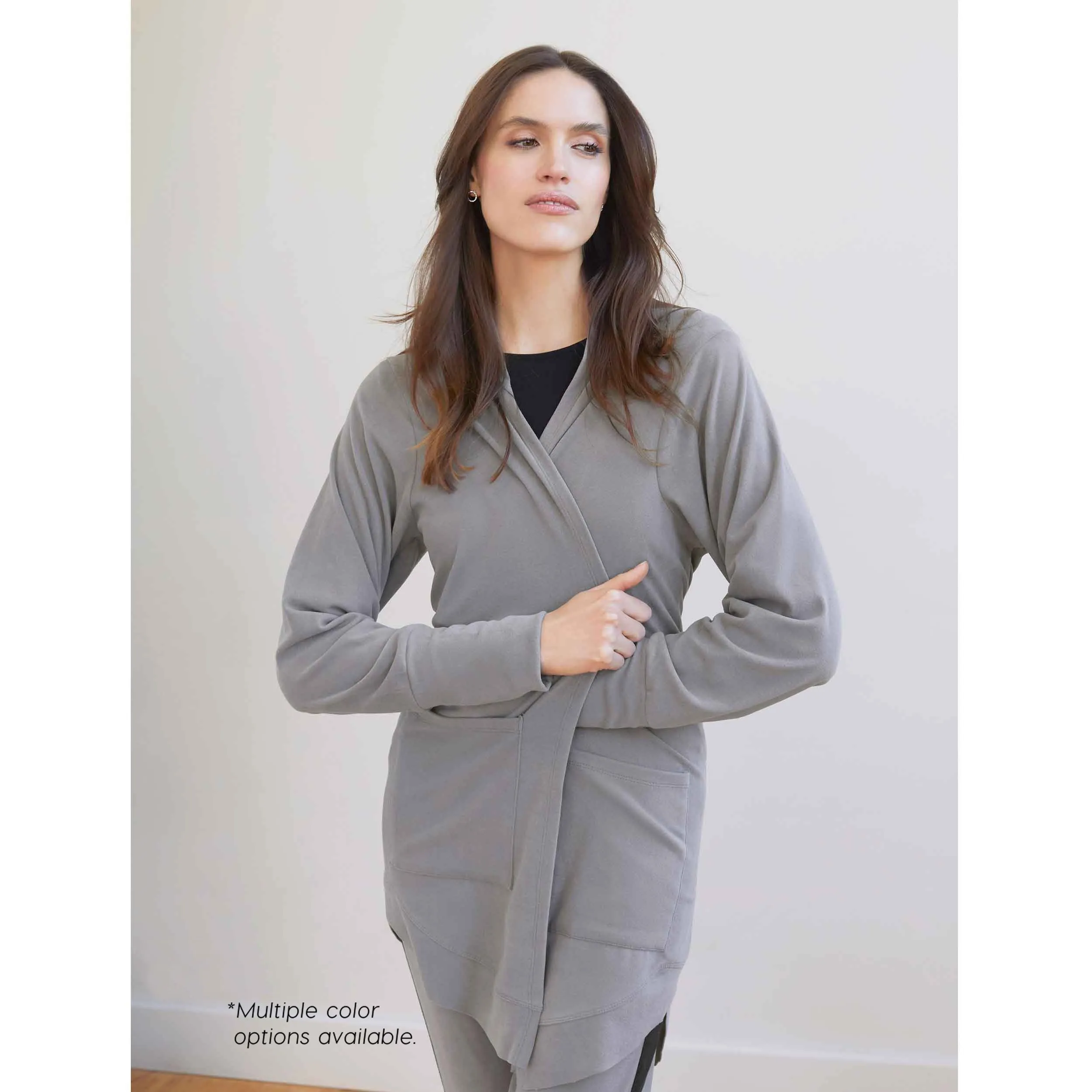 Weekend Brushed All Day Pocket Cardigan - Pink - Final Sale