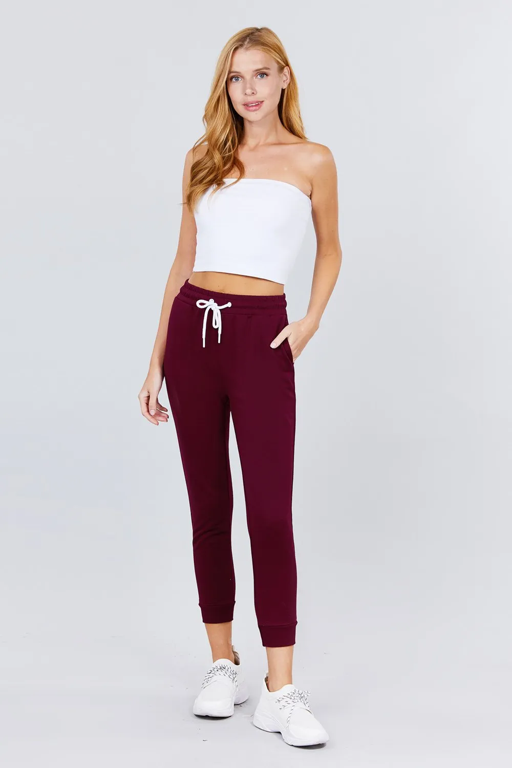 Women's Active Yoga French Terry Sweatpants Workout Joggers Pants