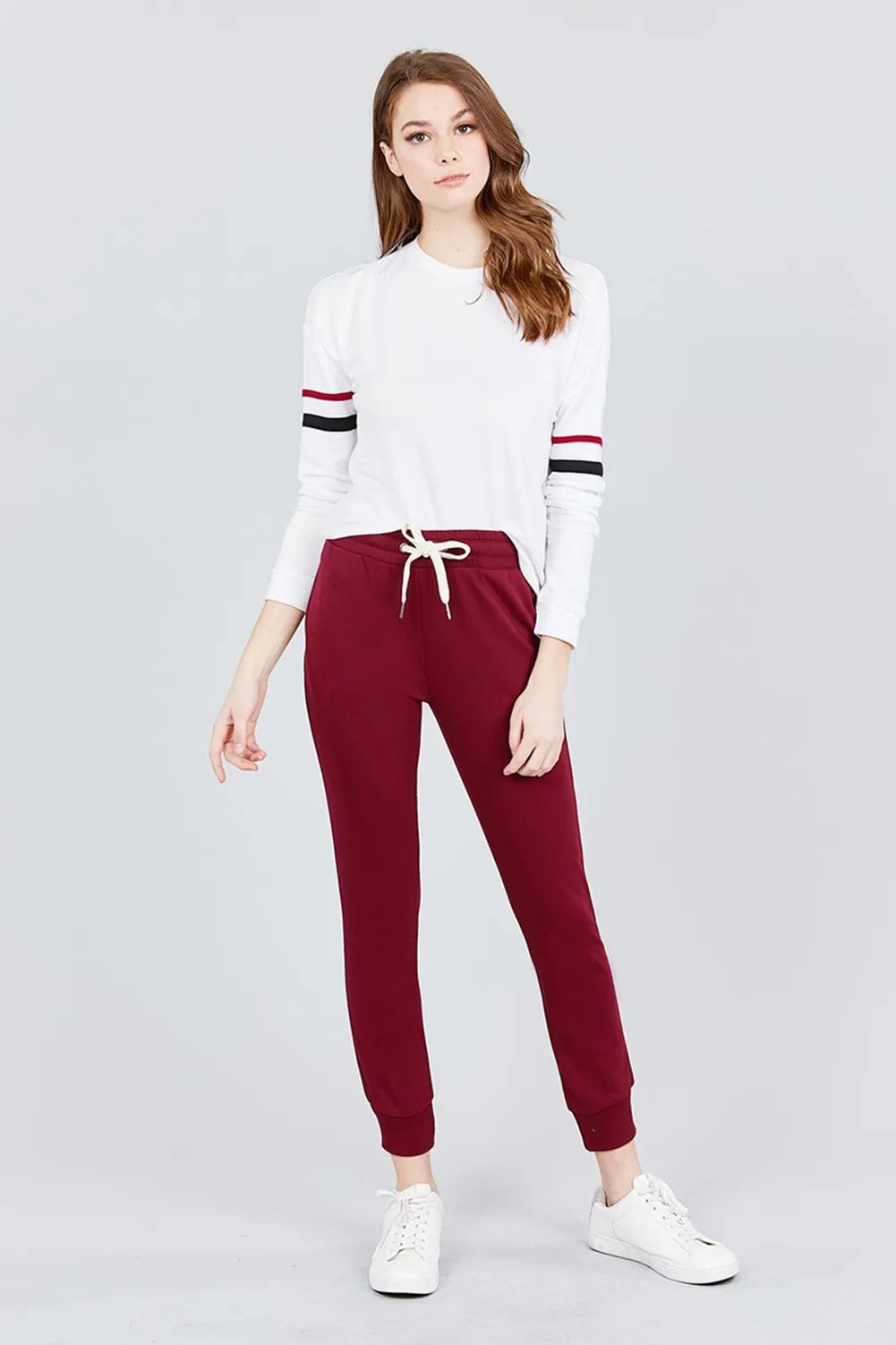 Women's Active Yoga French Terry Sweatpants Workout Joggers Pants