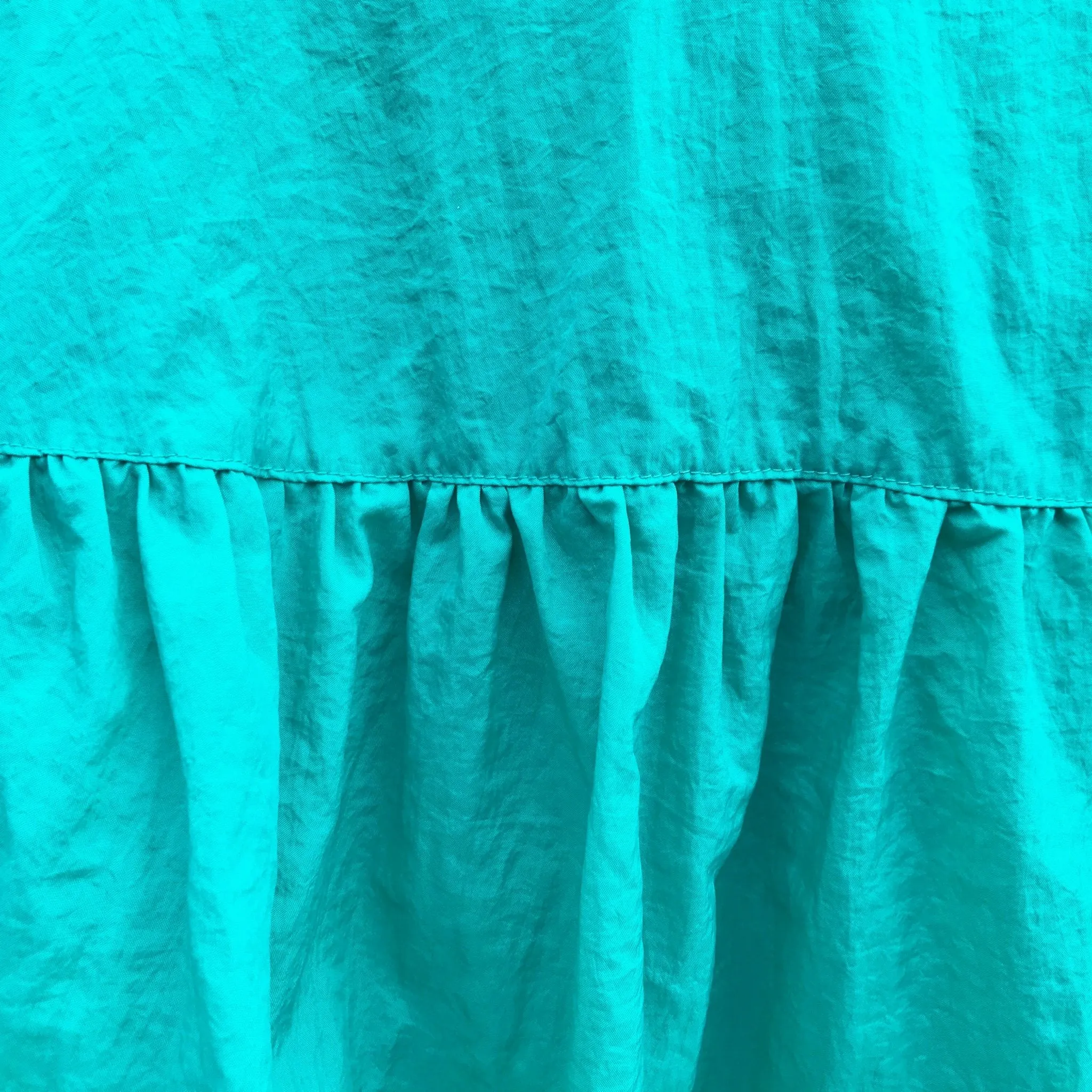 Women's Free People Bright Teal Balloon Sleeve Bomber Jacket Sz S - OOAK