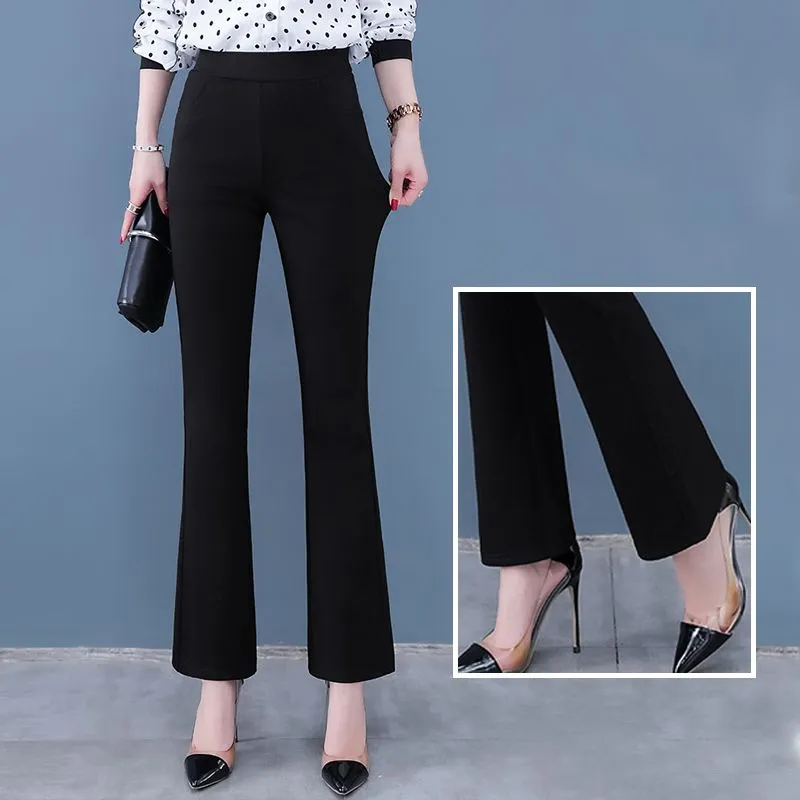 Womens High Waist Stylish Slit Flare Pants