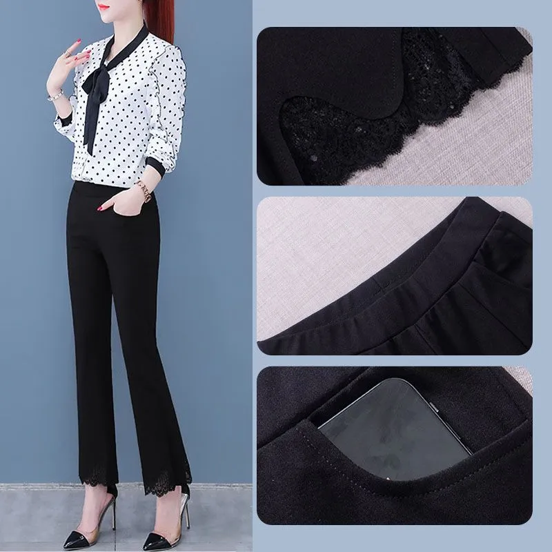 Womens High Waist Stylish Slit Flare Pants