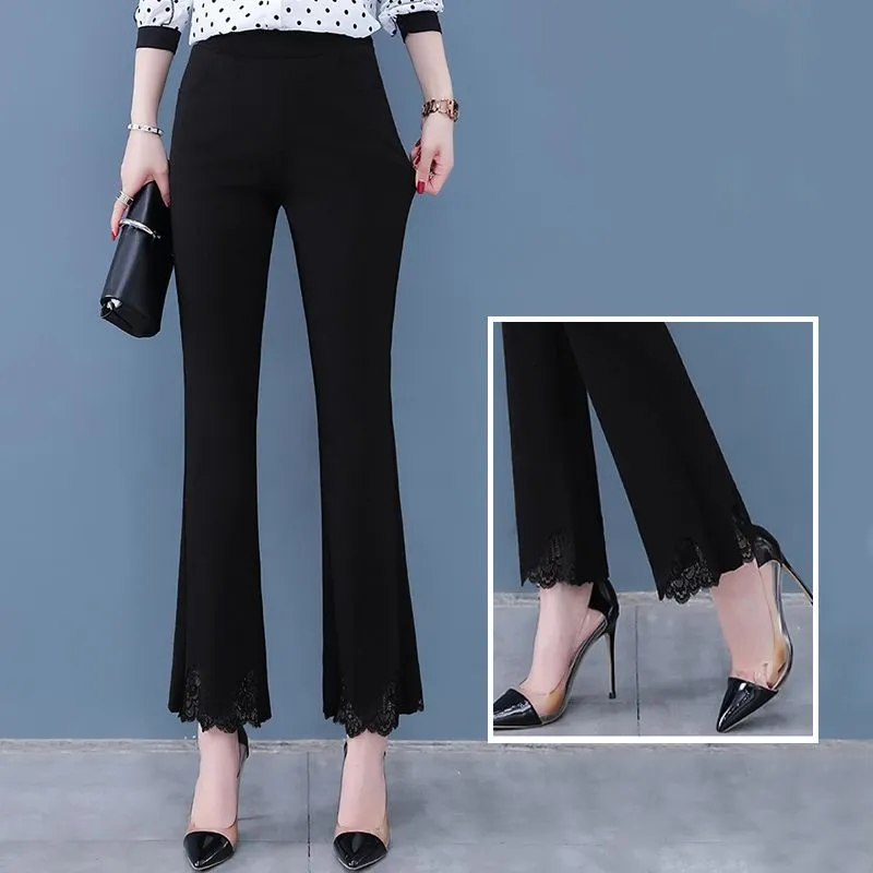 Womens High Waist Stylish Slit Flare Pants