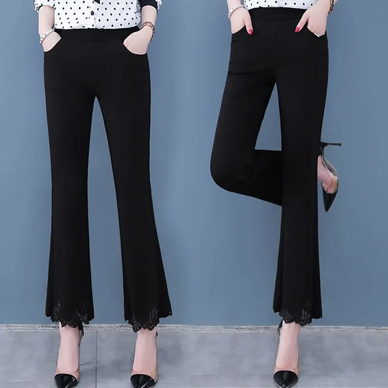 Womens High Waist Stylish Slit Flare Pants