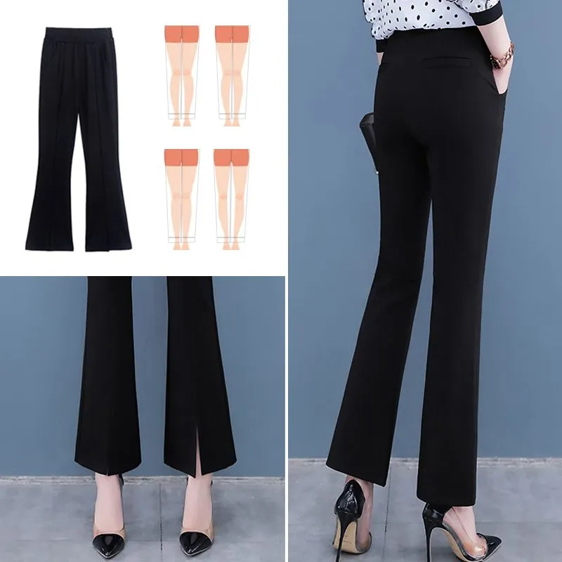 Womens High Waist Stylish Slit Flare Pants