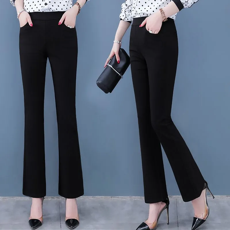 Womens High Waist Stylish Slit Flare Pants